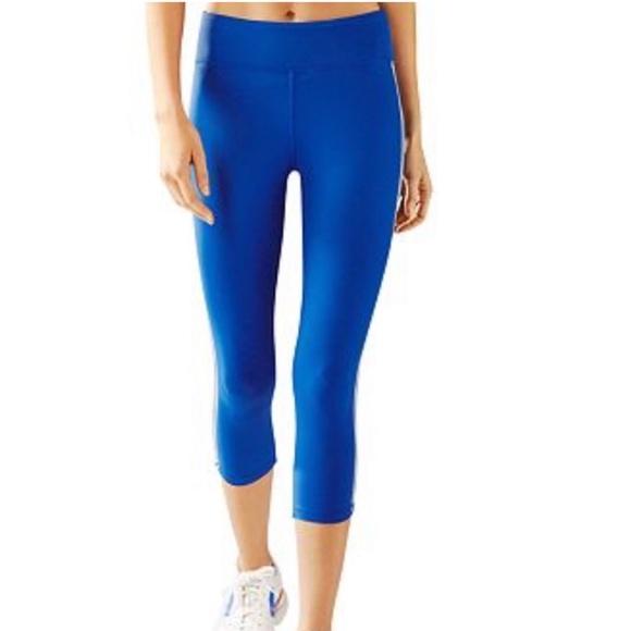 Tory Sport RETRO STRIPE CROPPED LEGGINGS
SURF BLUE SIZE XS - Picture 8 of 8